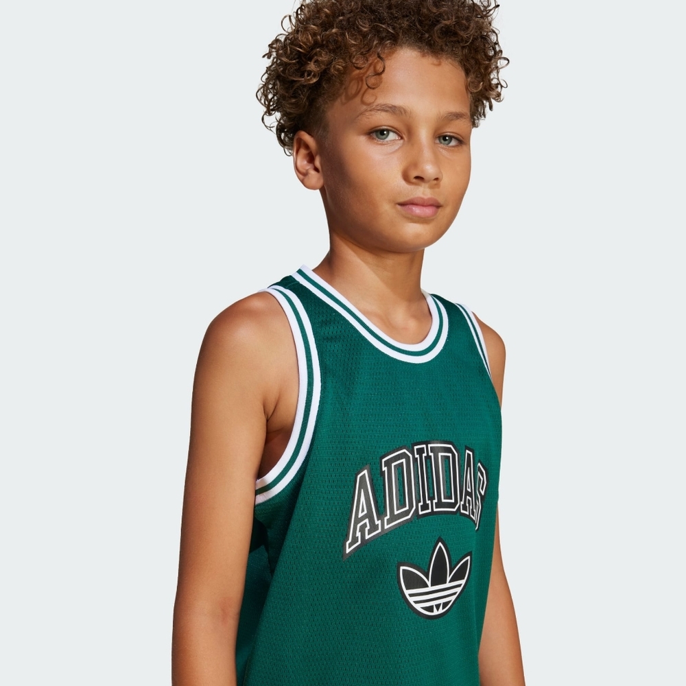 adidas Green Tank Top with White Trim